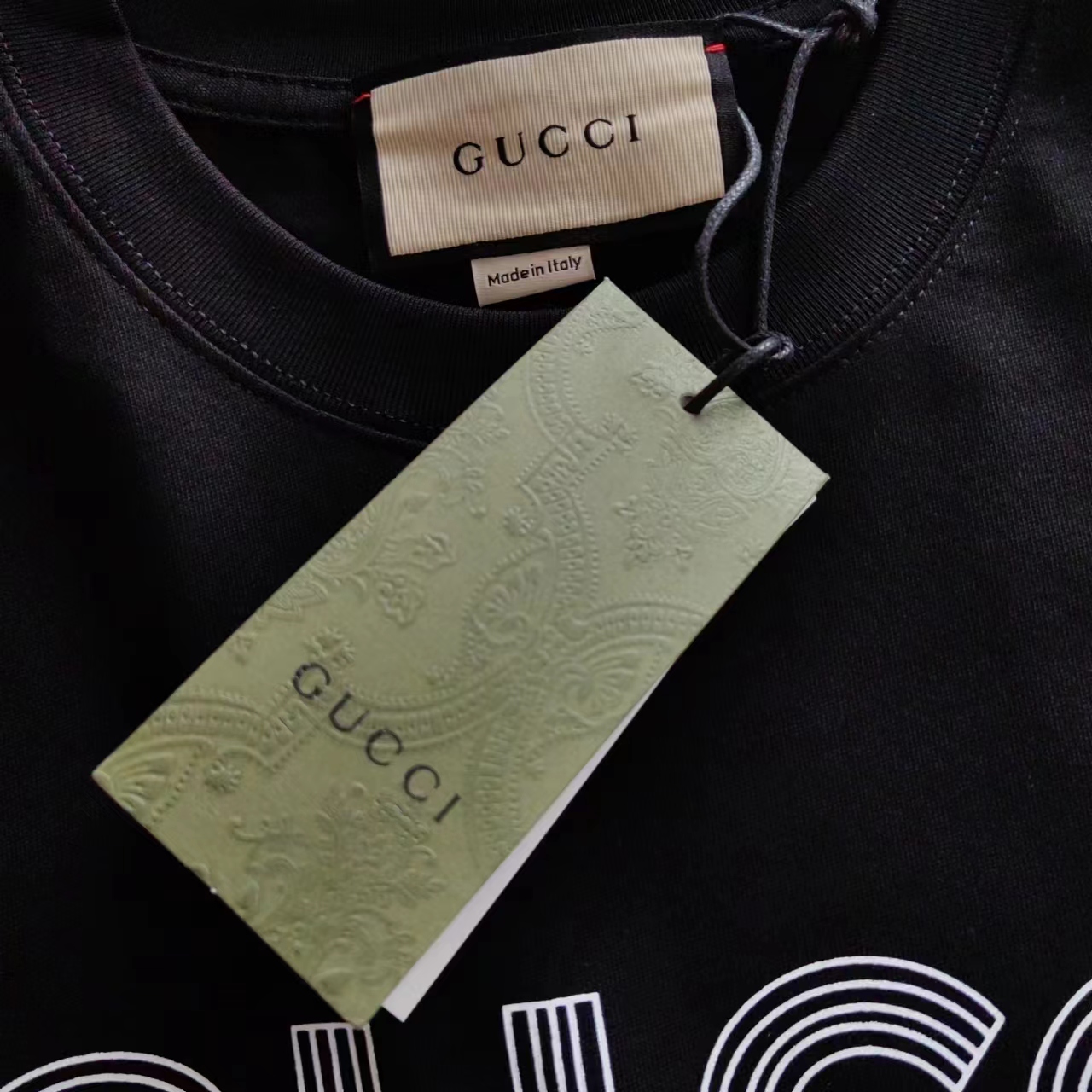 实拍细节图+尺码表 Gucci/古驰 24SS经典logo印花T恤