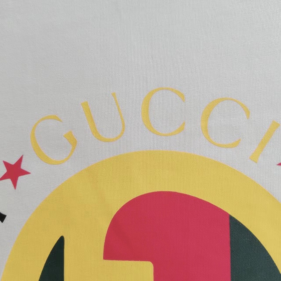 实拍细节图+尺码表 Gucci/古驰 24ss 双G圆形互扣logo短袖T恤