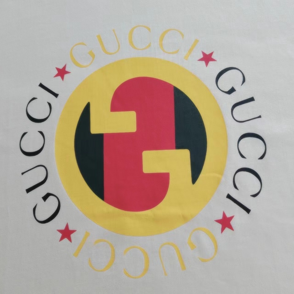 实拍细节图+尺码表 Gucci/古驰 24ss 双G圆形互扣logo短袖T恤