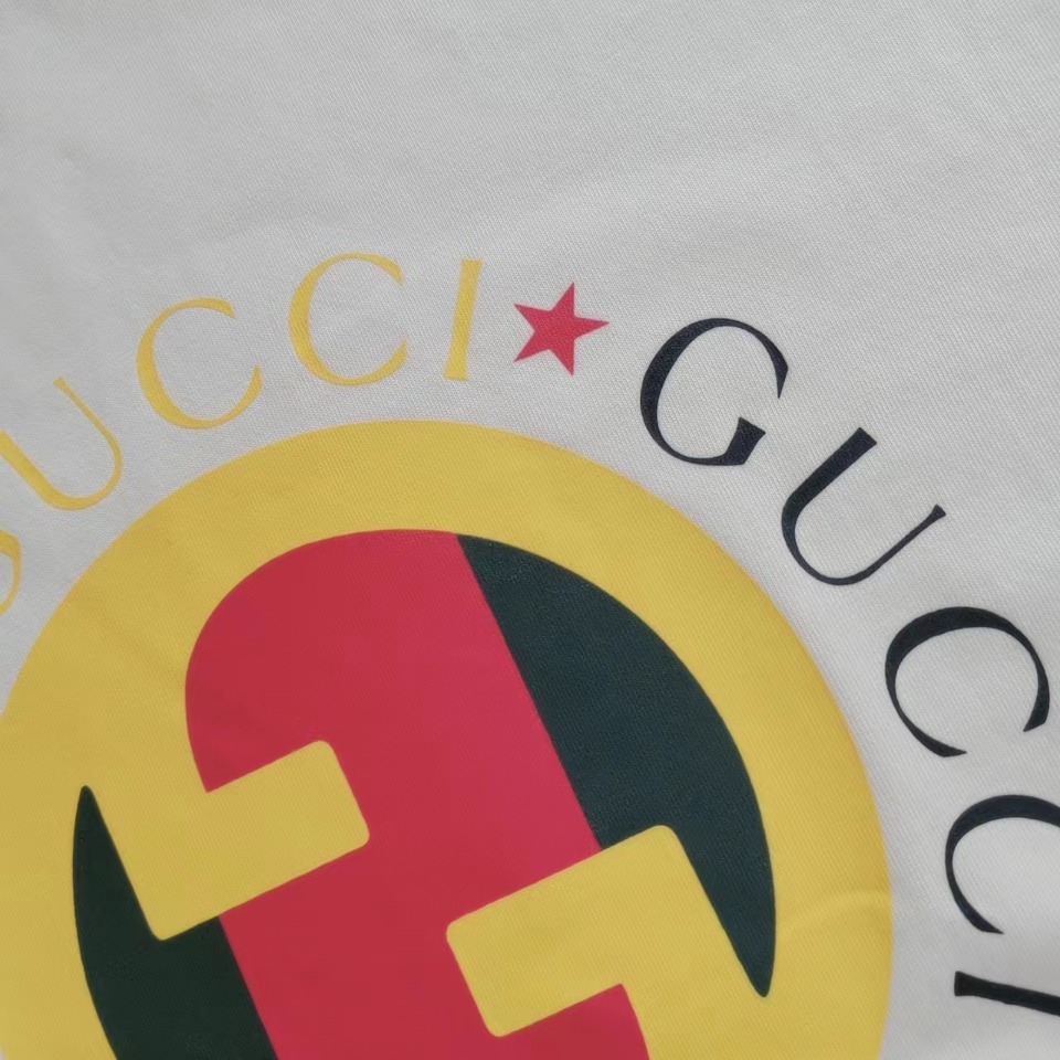 实拍细节图+尺码表 Gucci/古驰 24ss 双G圆形互扣logo短袖T恤