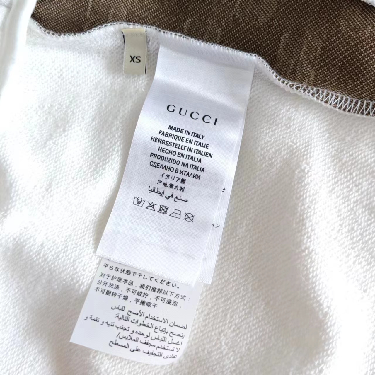 实拍细节图+尺码表 Gucci/古驰 双G字母刺绣双边织带Logo标识五分裤