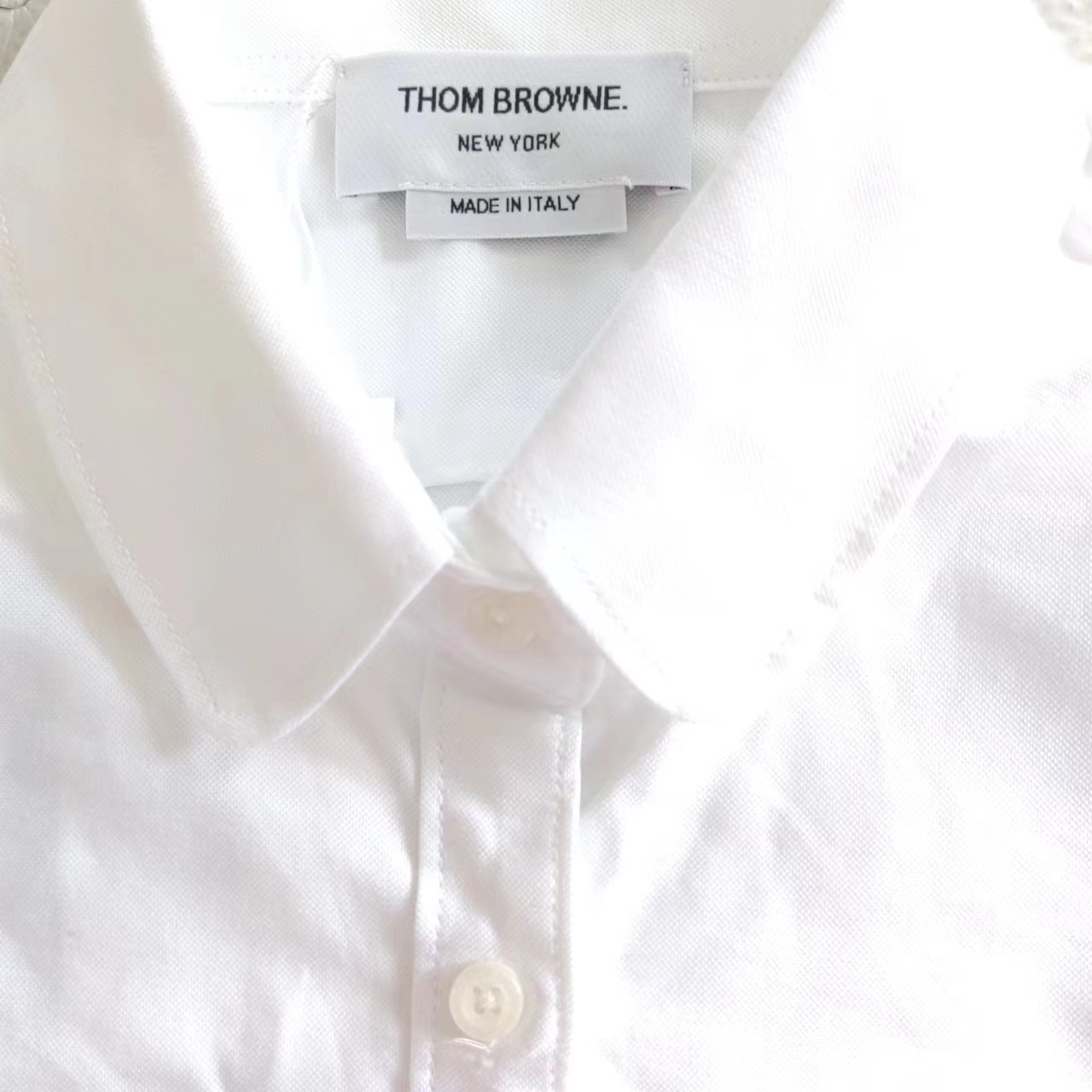 实拍细节图+尺码表 THOM BROWNE ·汤姆布朗 TB新款女装衬衫露脐短款府绸薄款双袖标长袖衬衫