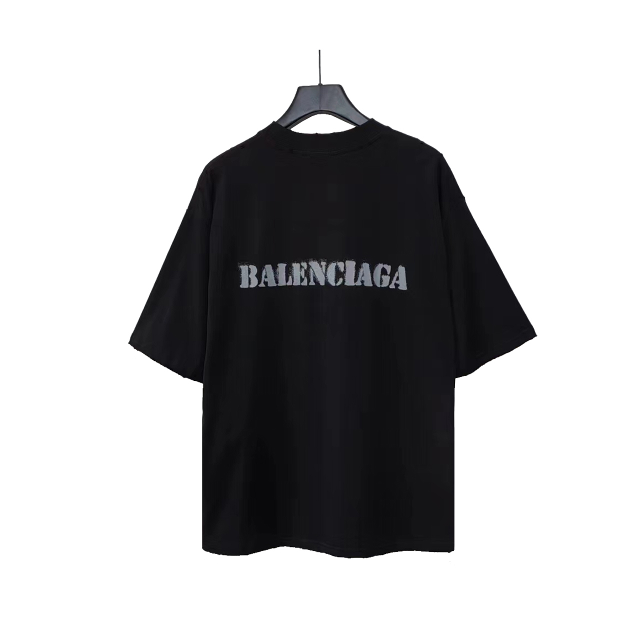 实拍细节图 +尺码表 巴黎世家 Balenciaga 模糊前后Logo短袖