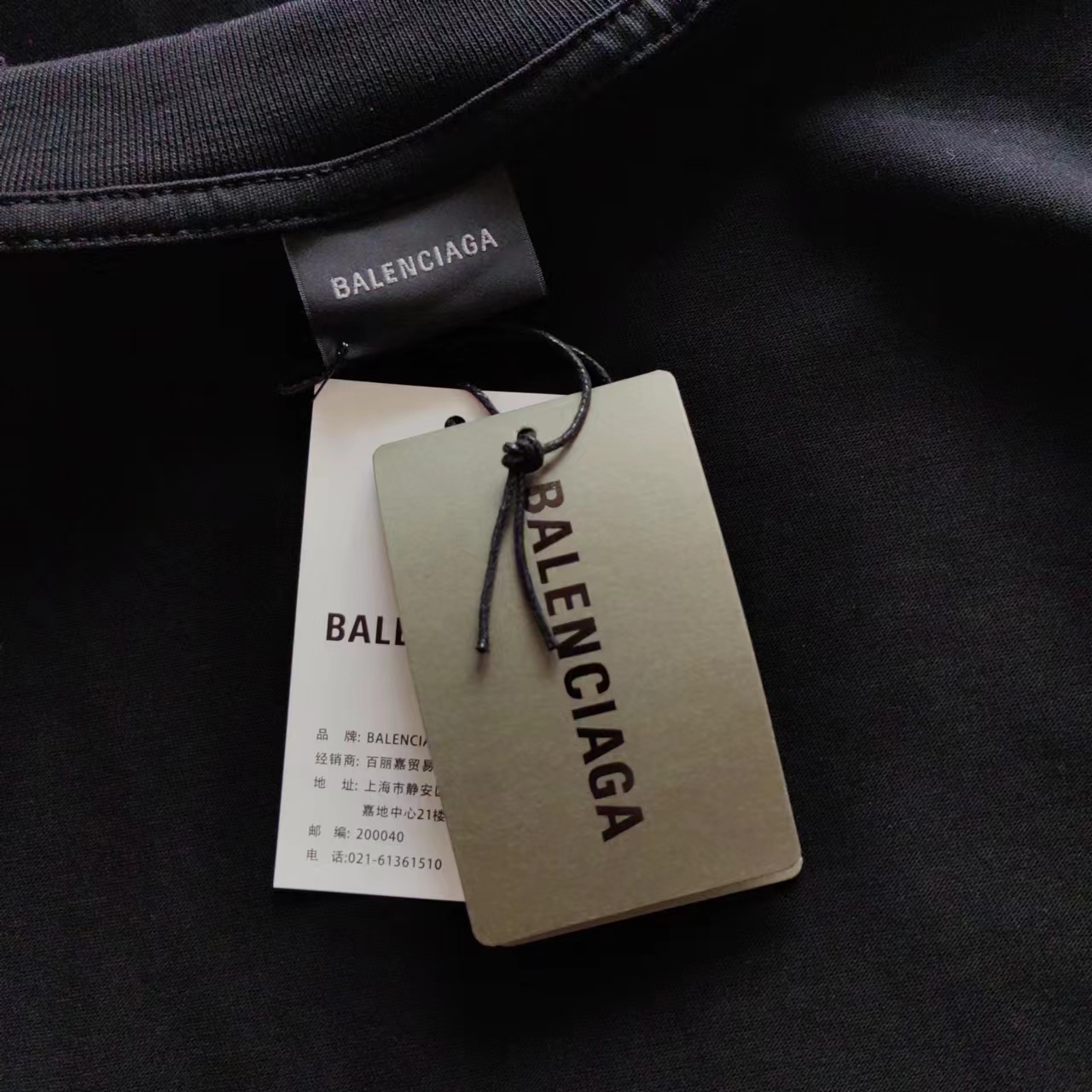 实拍细节图 +尺码表 巴黎世家 Balenciaga 模糊前后Logo短袖