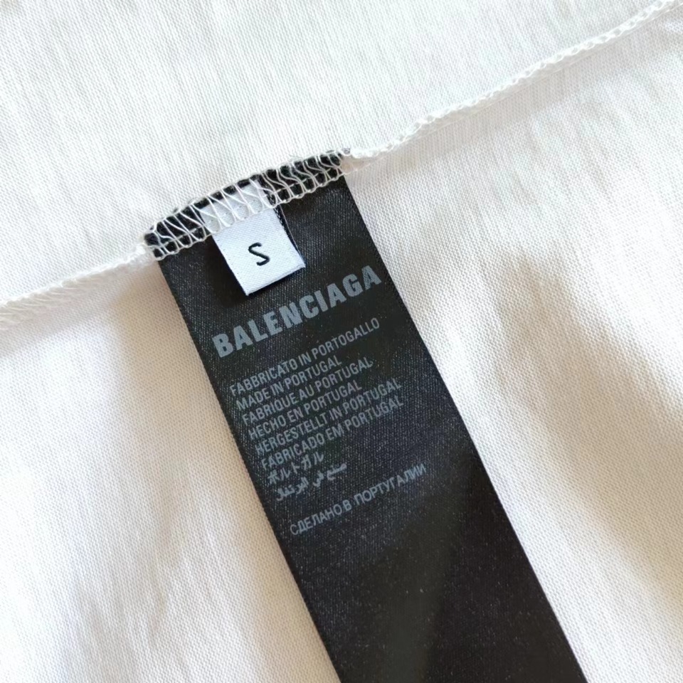 实拍细节图 +尺码表 巴黎世家Balenciaga巴黎经典LOGO合集短袖