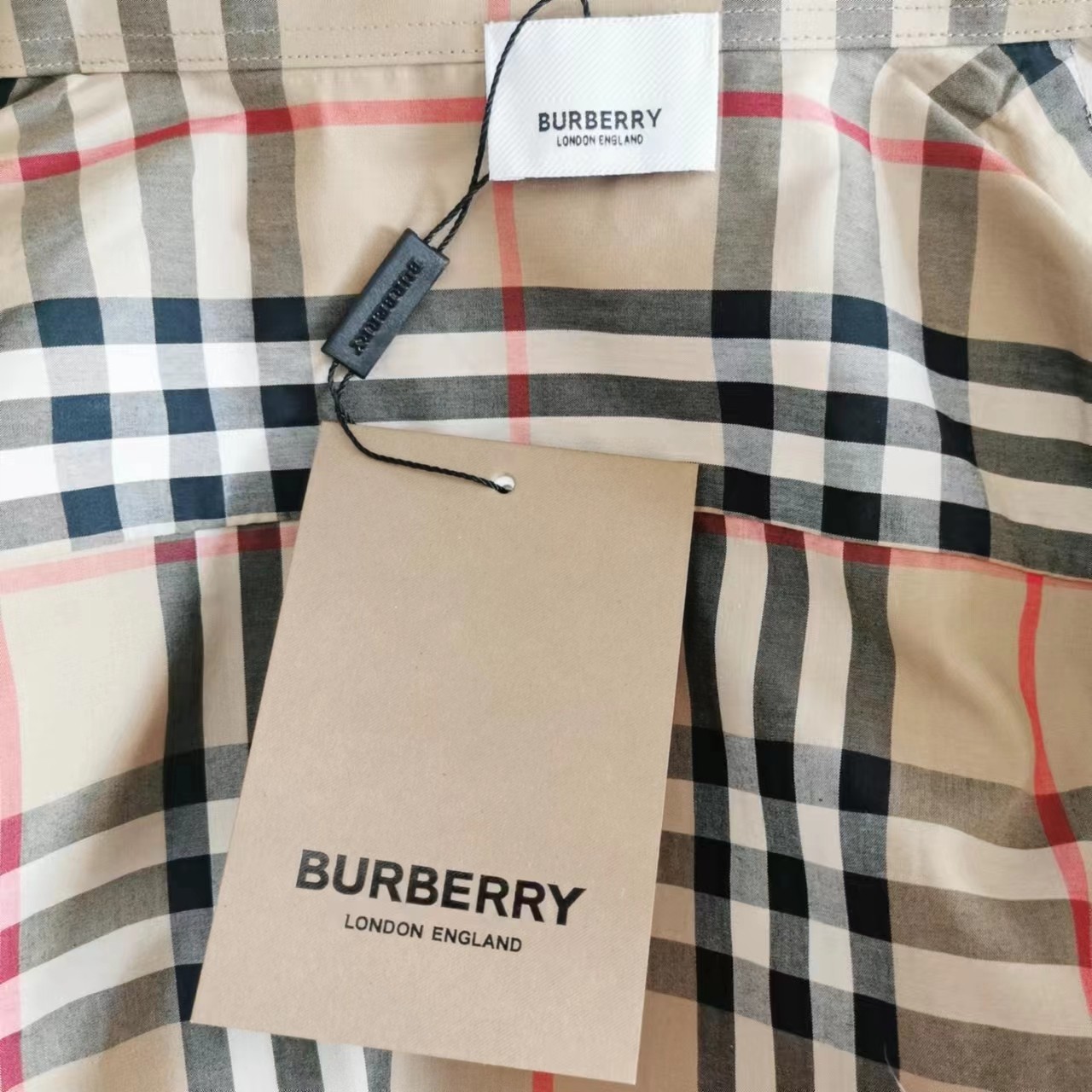 P220 实拍细节图+细节图 Burberry/巴宝莉 经典小格纹衬衫