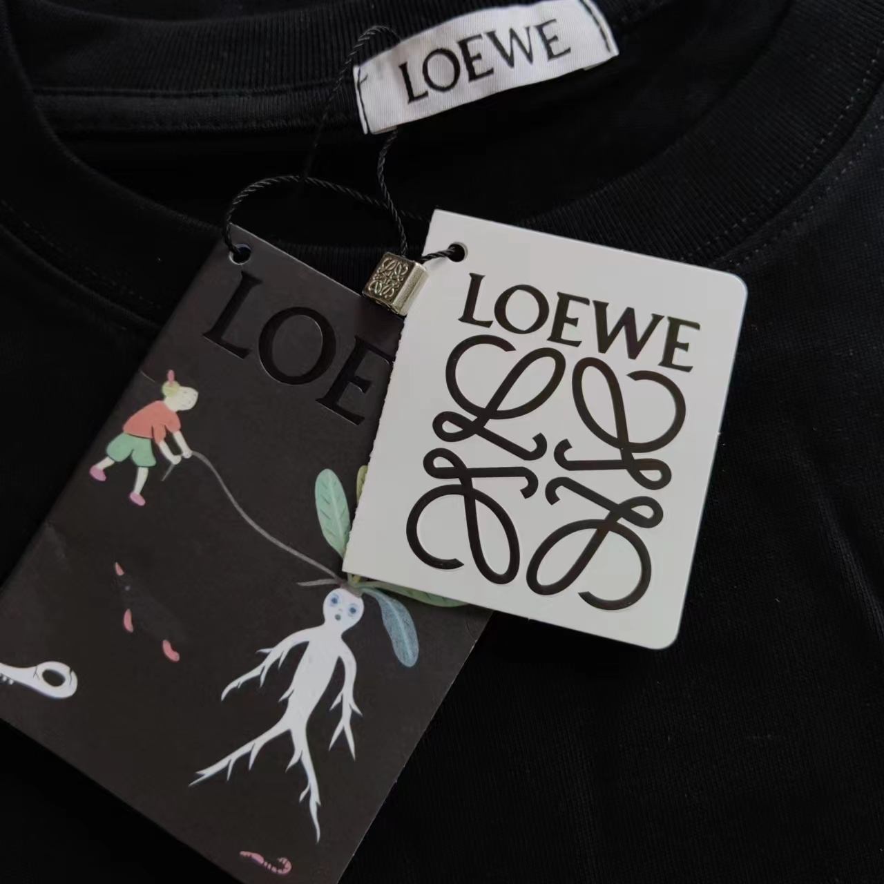 实拍细节图+尺码表 LOEWE罗意威 Loewe X suna fujita联名系列 孔雀短袖