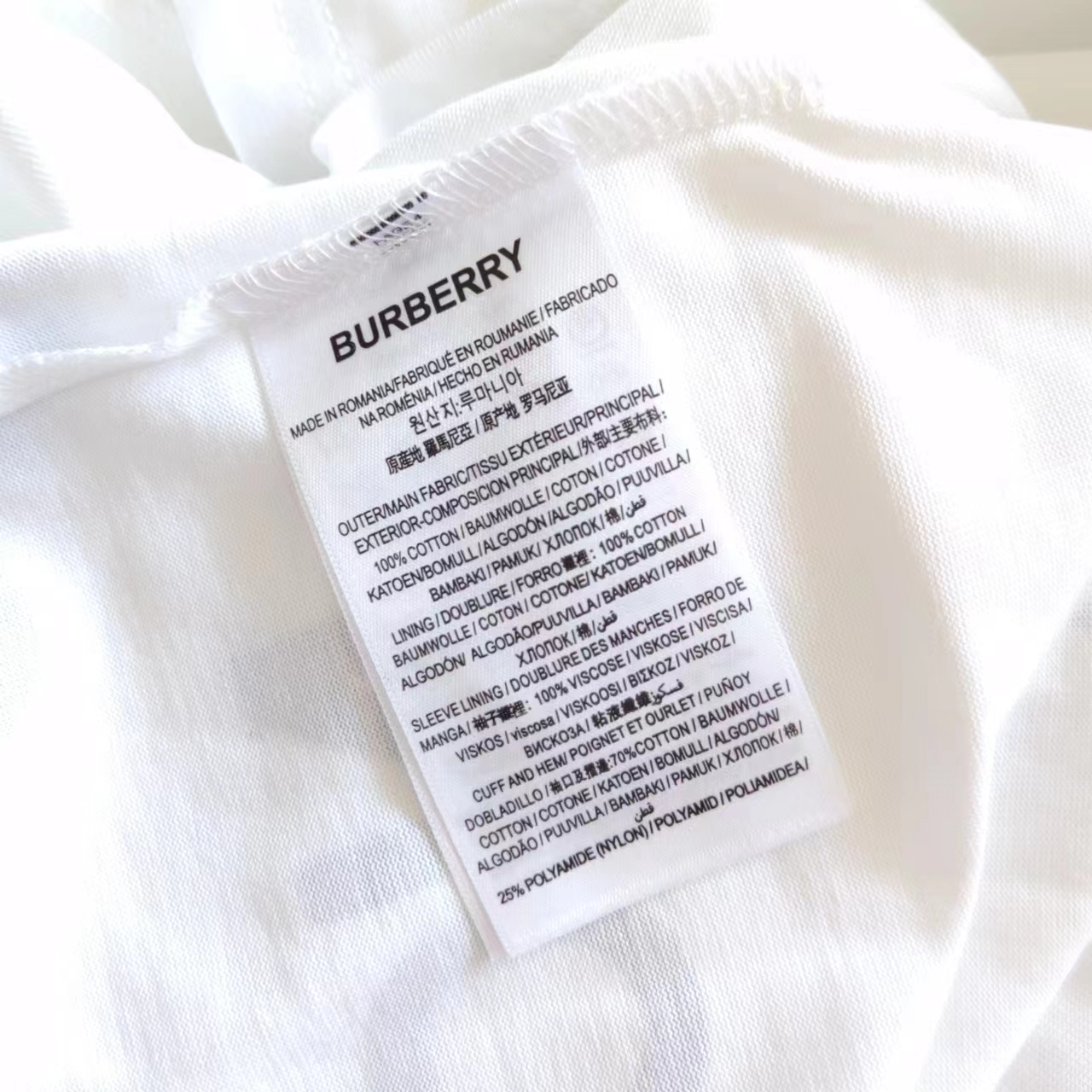 150 实拍细节图+尺码表 巴宝莉Burberry 伦敦限定单排字母短袖