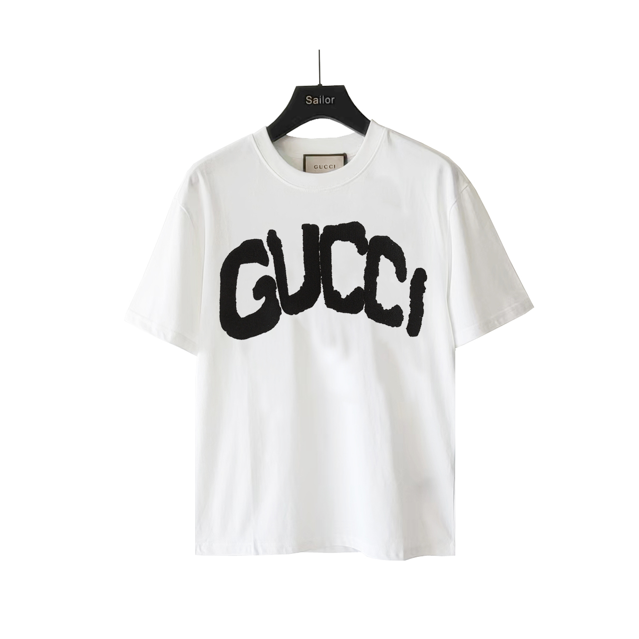 实拍细节图+尺码表 Gucci/古驰 24ss 毛巾绣LOGO短袖 面料采用260克重精梳棉