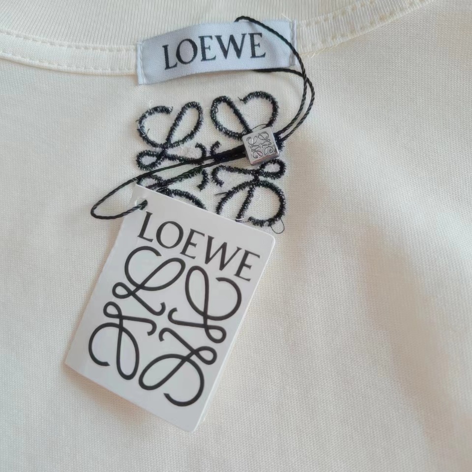 实拍细节图+尺码表 LOEWE 24ss罗意威北极系列小企鹅刺绣短袖