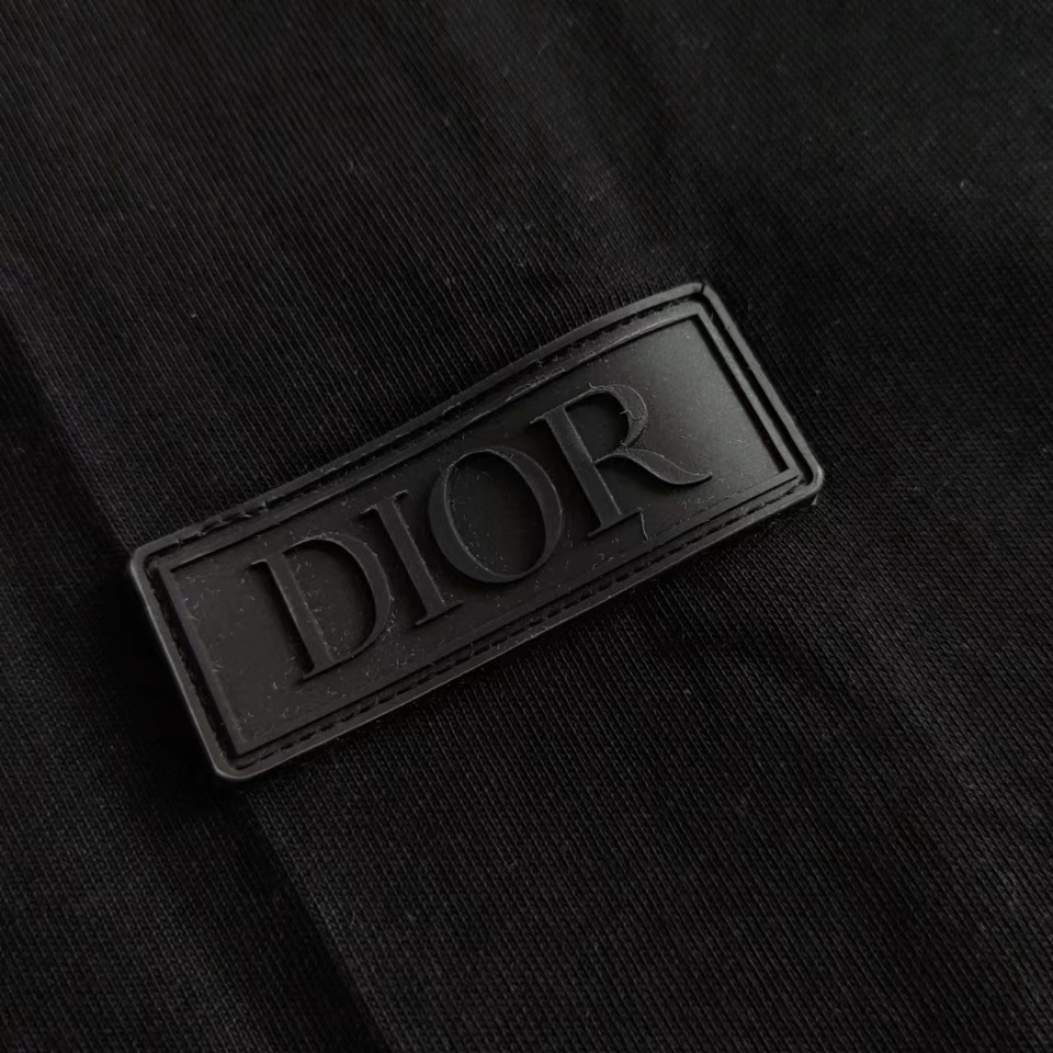 实拍细节图+尺码表 Dior 迪奥 24SS前后小皮标字母logo短袖