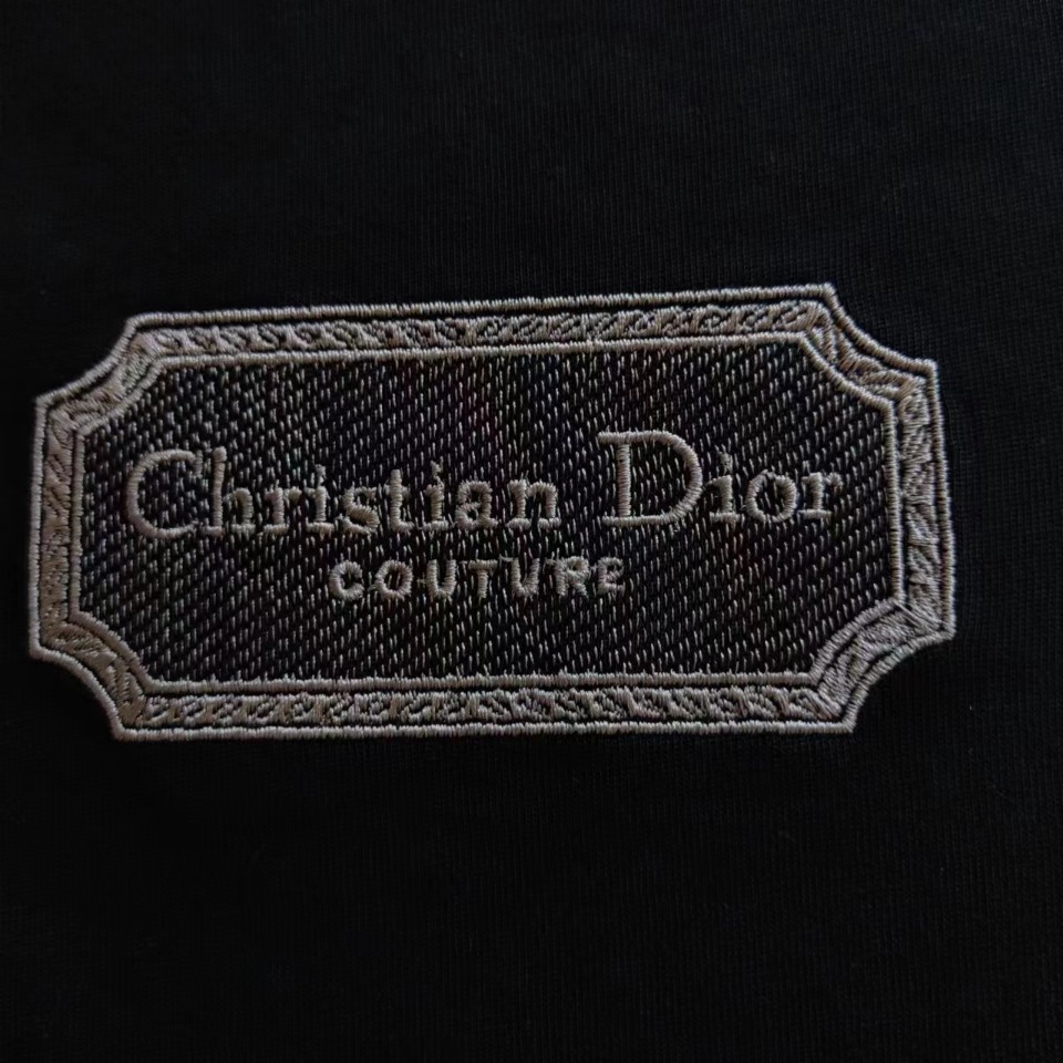 实拍细节图+尺码表 Dior 迪奥 24夏季胸口Christian Dior字母刺绣logo短袖