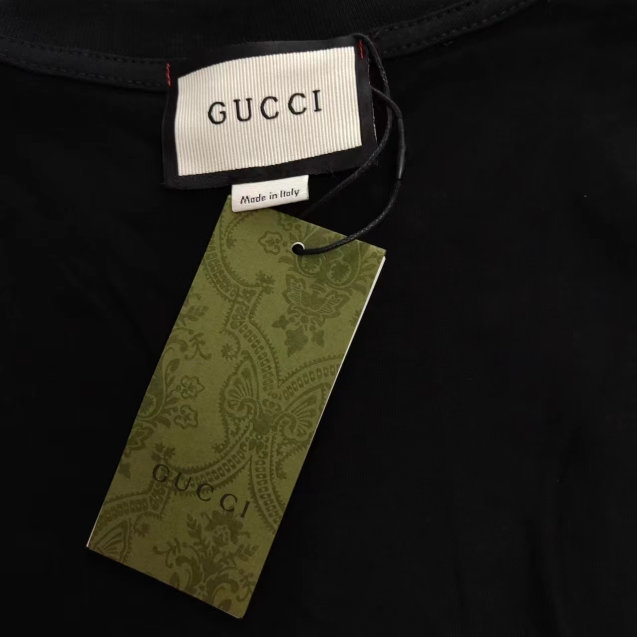 实拍细节图+细节图 GUCCi 古驰 24ss 经典织带双G绣花小标短袖经典刺绣