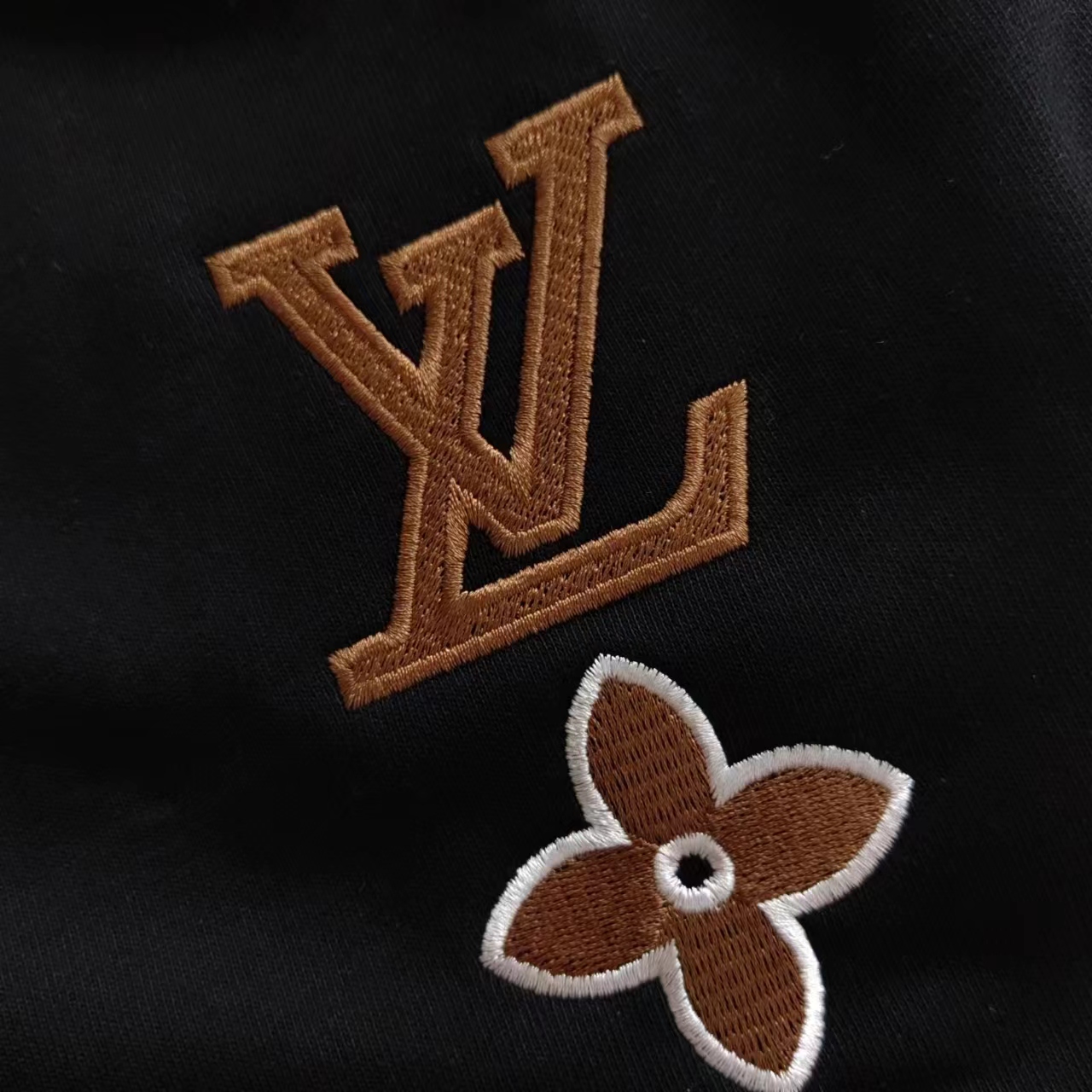 实拍细节图+尺码表 Louis Vuitton/路易威登 24SS新款三花刺绣LOGO短裤