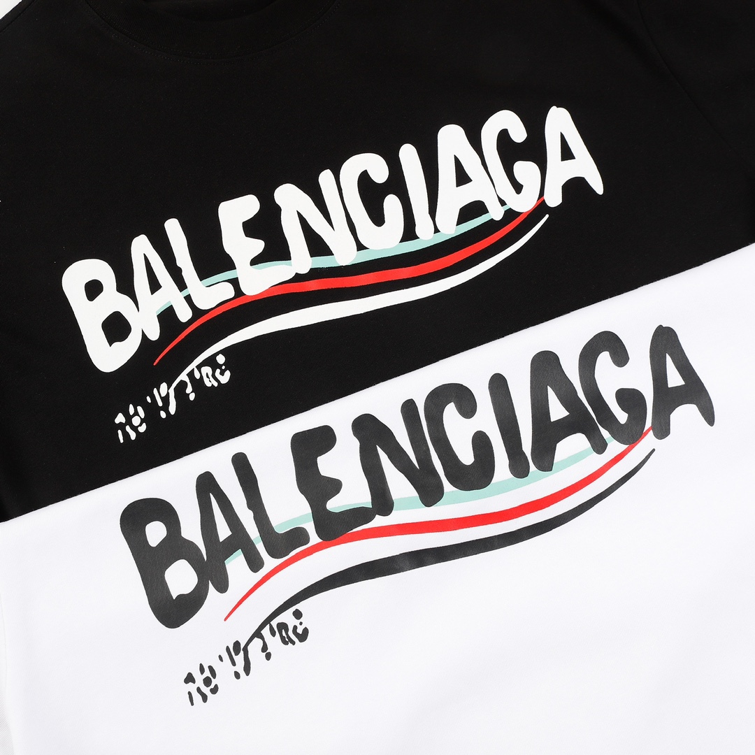 实拍细节图+尺码表 Balenciaga/巴黎世家 可乐短袖T恤