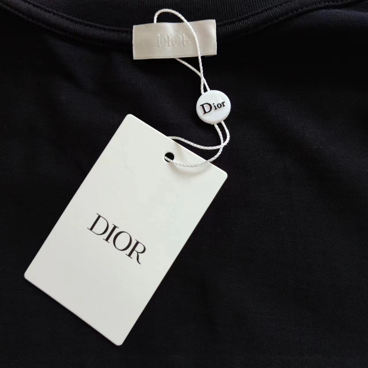 0 实拍细节图+尺码表 DIOR/ 迪奥 CD字母凹凸压花 Logo标识短袖