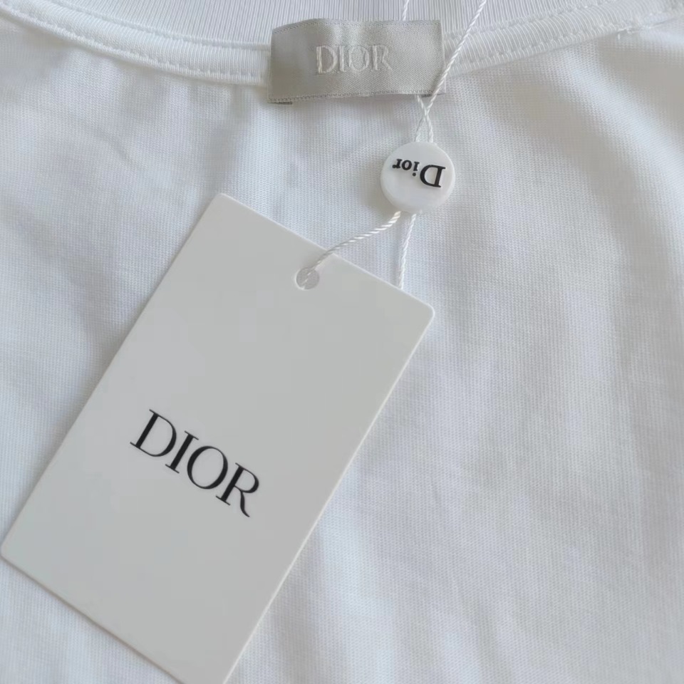 实拍细节图+尺码表 DIOR/迪奥 CD字母凹凸压花 Logo标识短袖