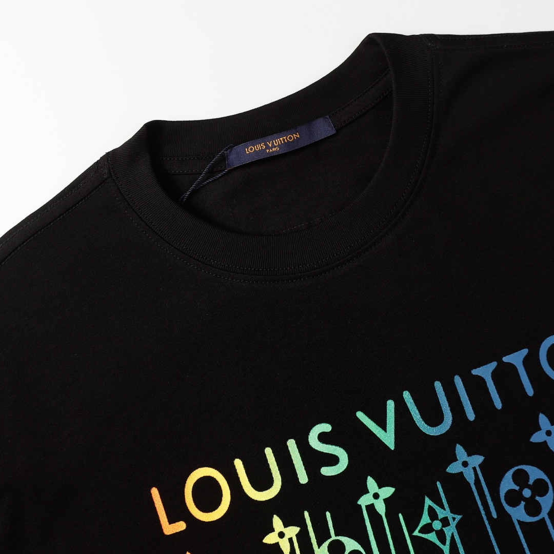 LOUIS VUITTON 路易威登直喷彩印字母短袖