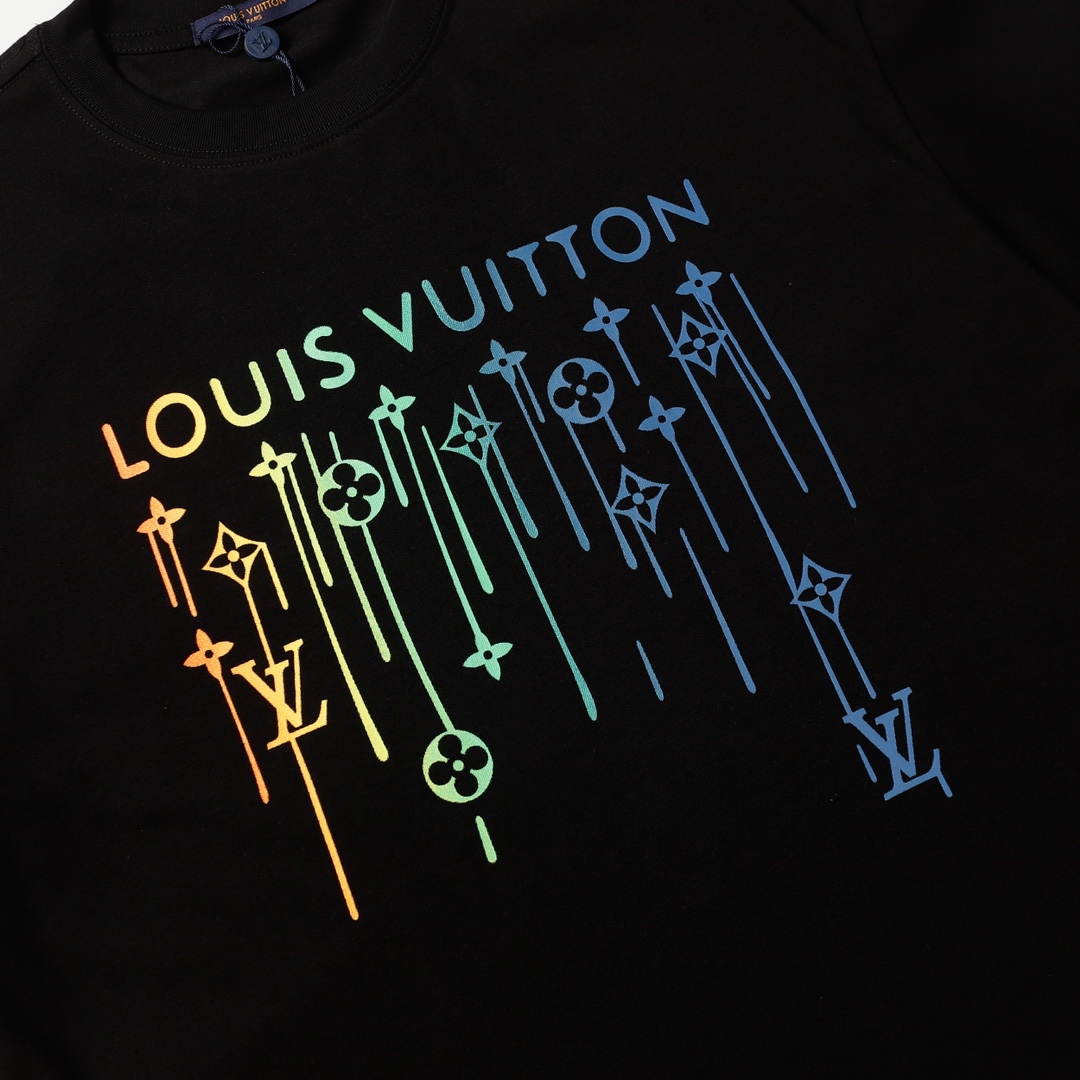 LOUIS VUITTON 路易威登直喷彩印字母短袖