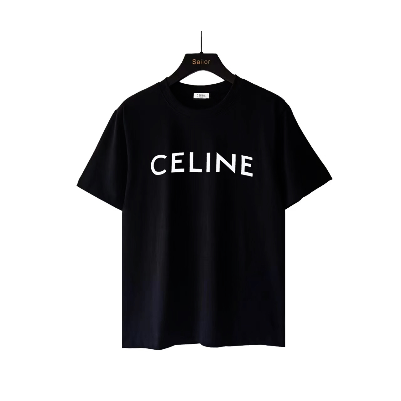 实拍细节图+尺码表 CELINE/赛琳 经典字母LOGO印花图案短袖