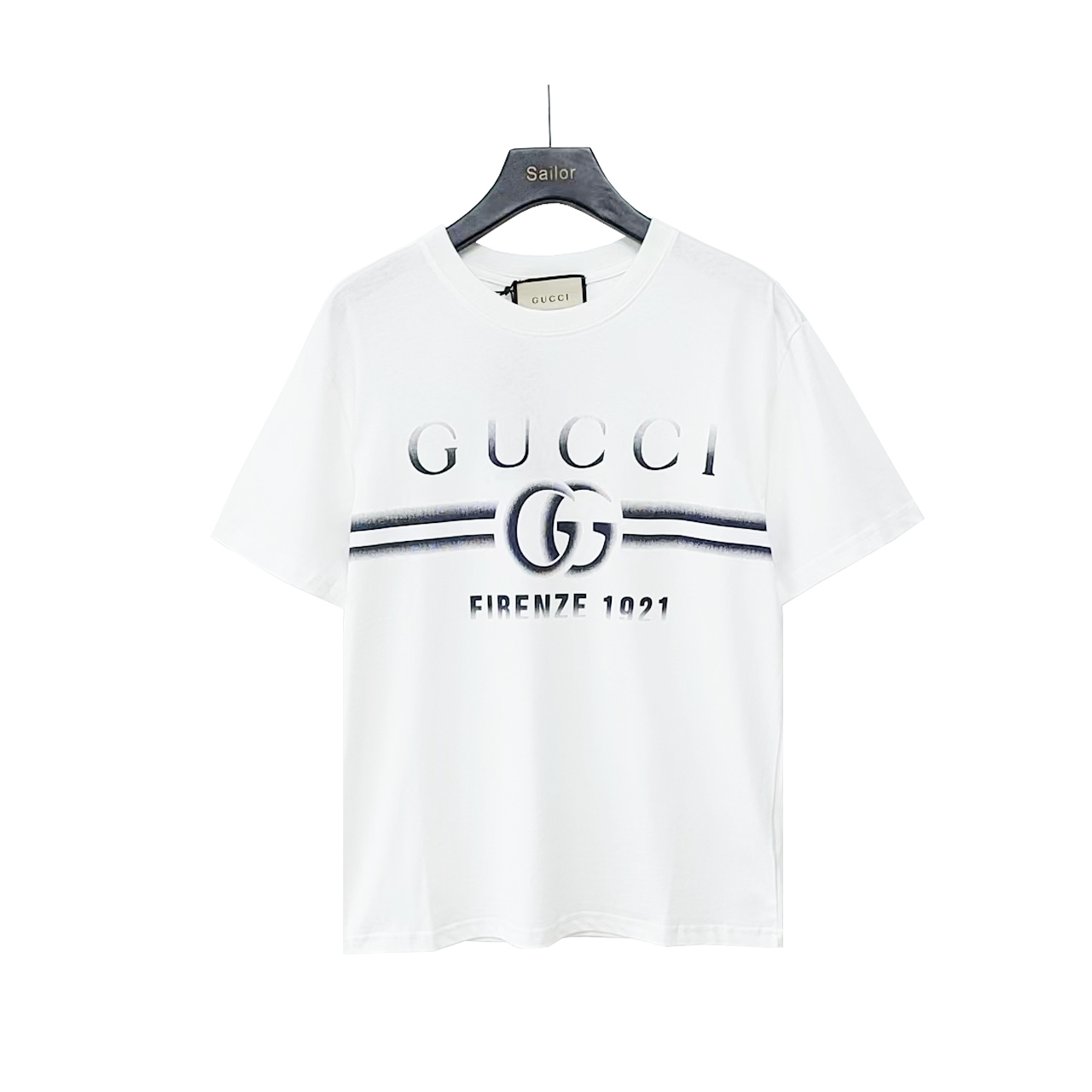 实拍细节图+尺码表 Gucci/古驰 24SS双G字母logo印花短袖