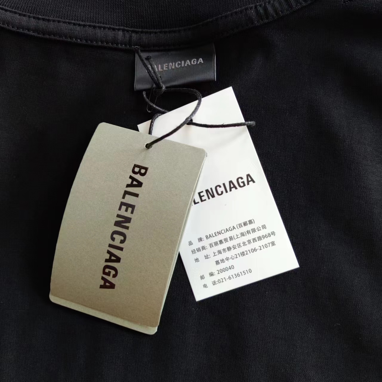 实拍细节图+尺码表 巴黎世家 Balenciaga 胸前字母涂鸦发泡印花短袖