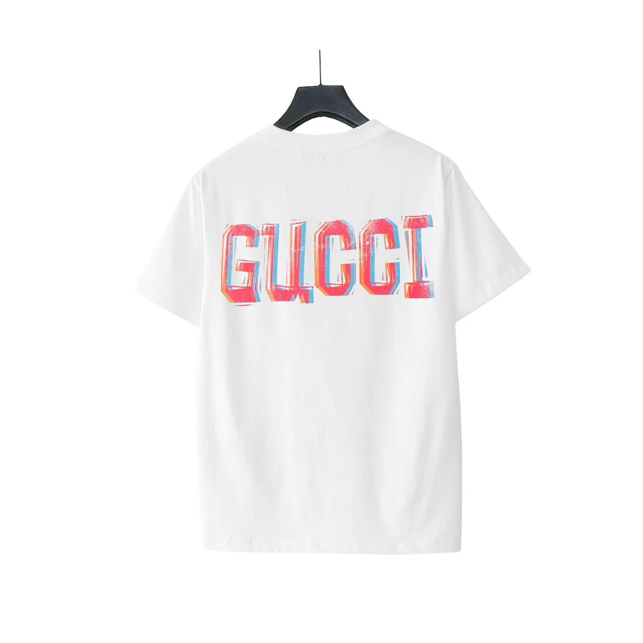 实拍细节图+尺码表 GUCCI/古驰 24SS 重影logo短袖