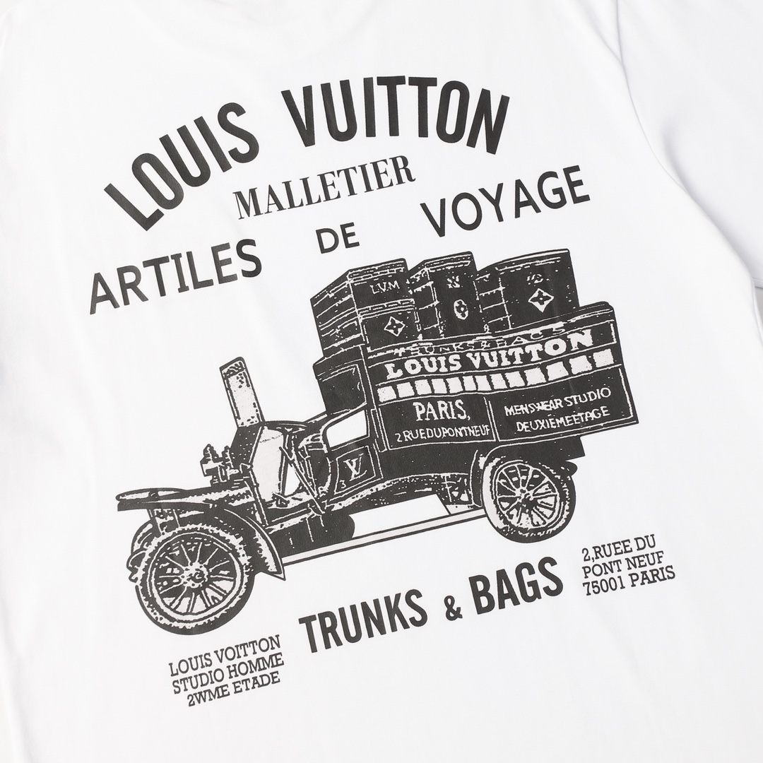 Louis Vuit*on/路易威登 24SS老爷车LOGO短袖