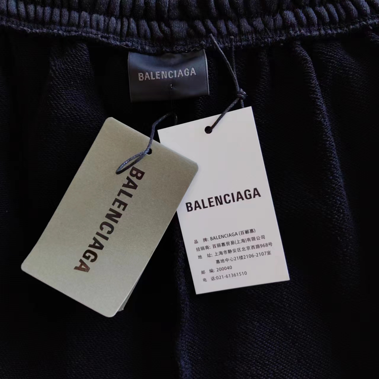 实拍细节图+细节图 巴黎世家Balenciagg 双圈火焰logo印花短裤