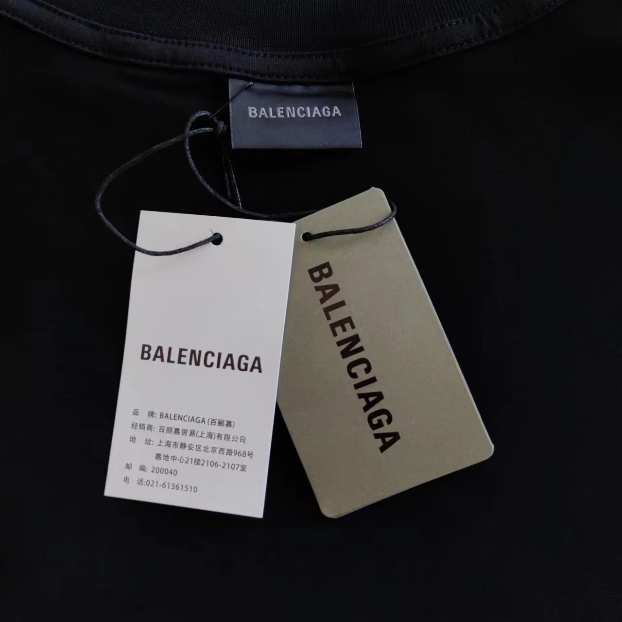 实拍细节图+细节图 巴黎世家Balenciaga 新款ip反光字母短袖