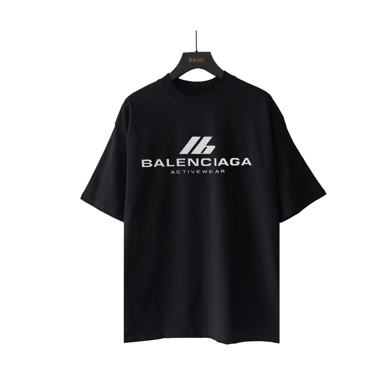 实拍细节图+细节图 巴黎世家Balenciaga 新款ip反光字母短袖