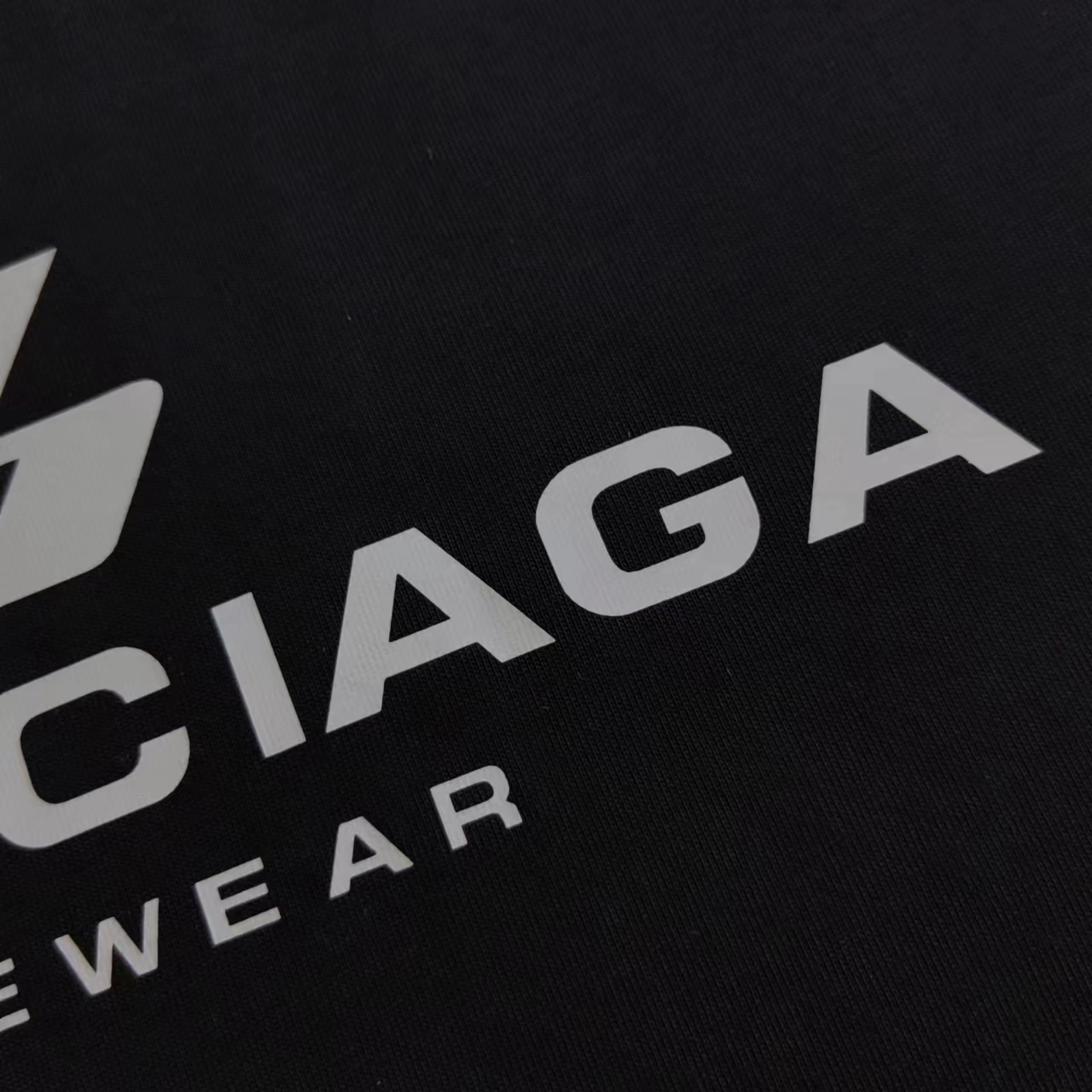 实拍细节图+细节图 巴黎世家Balenciaga 新款ip反光字母短袖