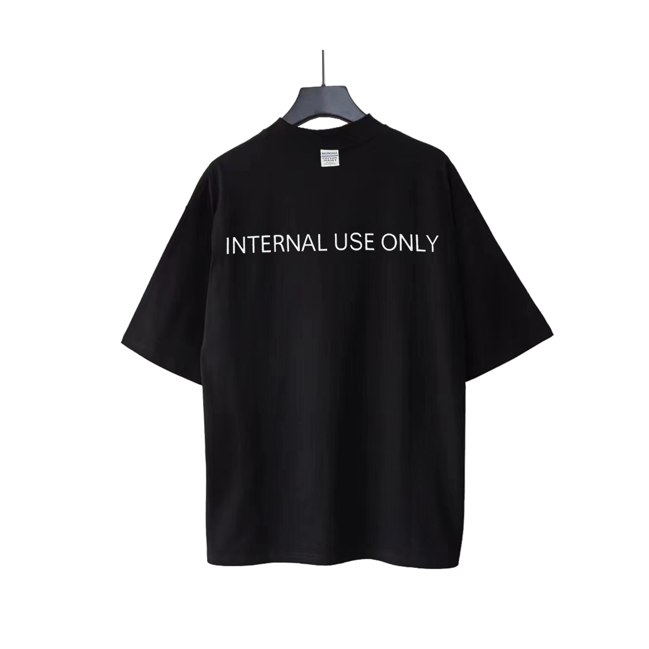 实拍细节图+尺码表 巴黎世家Balenciaga internal use only前后反光字母反车短袖