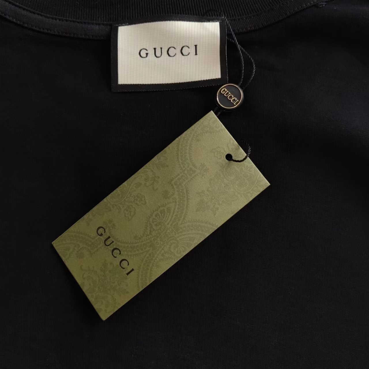 实拍细节图+细节图 GUCCI/古驰 古驰logo草莓短袖T恤