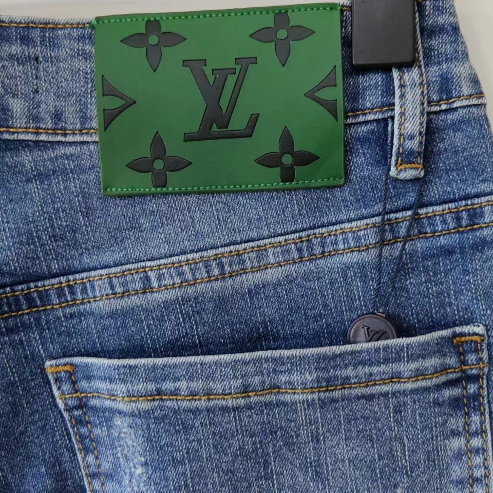 实拍细节图+尺码表 Louis Vuitton 路易威登 小鸭子贴布刺绣牛仔裤