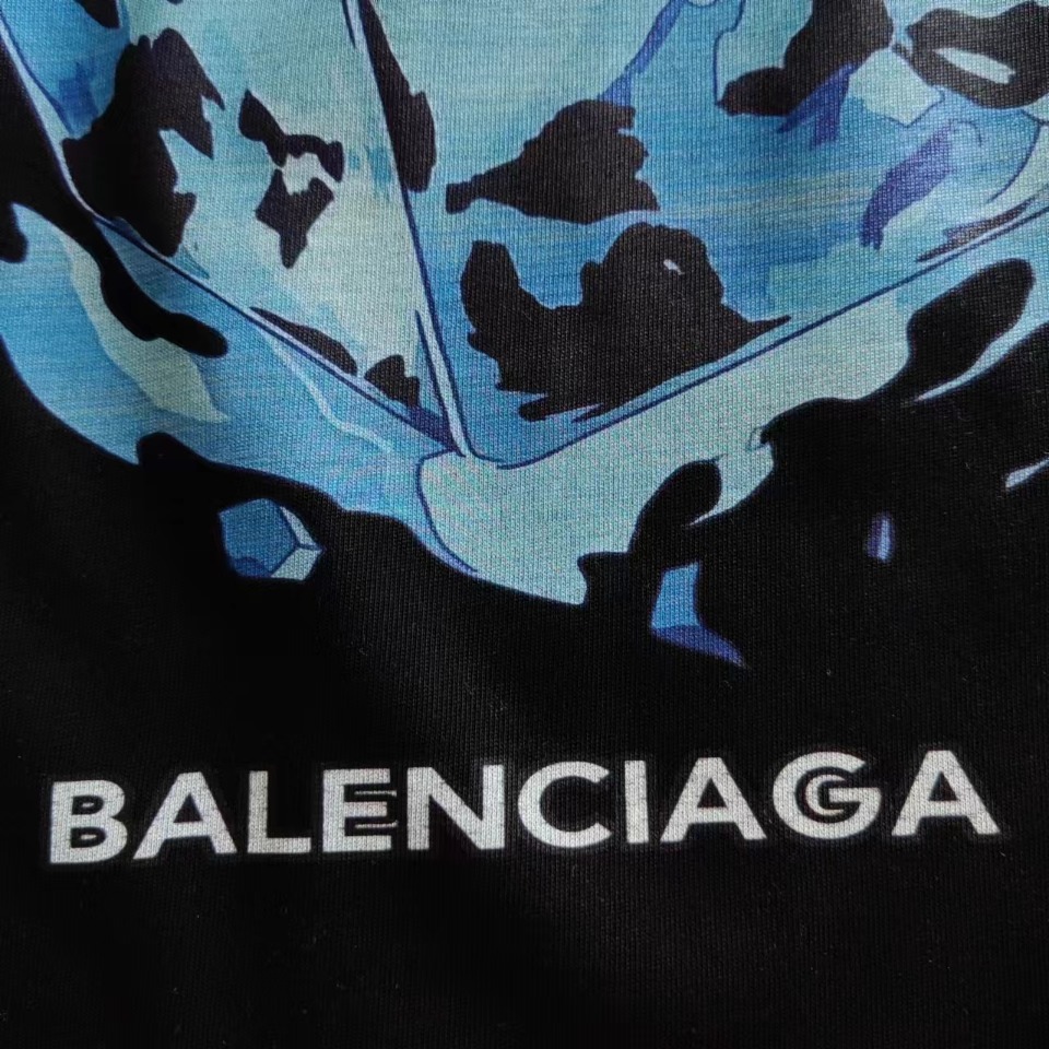 实拍细节图+尺码表 Balenciaga/巴黎世家 24ss 情人节限定款冰块短袖T恤