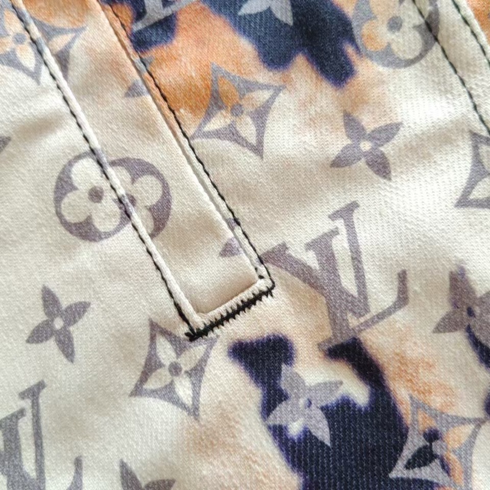 实拍细节图+尺码表 LV&路易威登 Louis Vuitton 渐变提花经典联名系列水洗满印牛仔外套