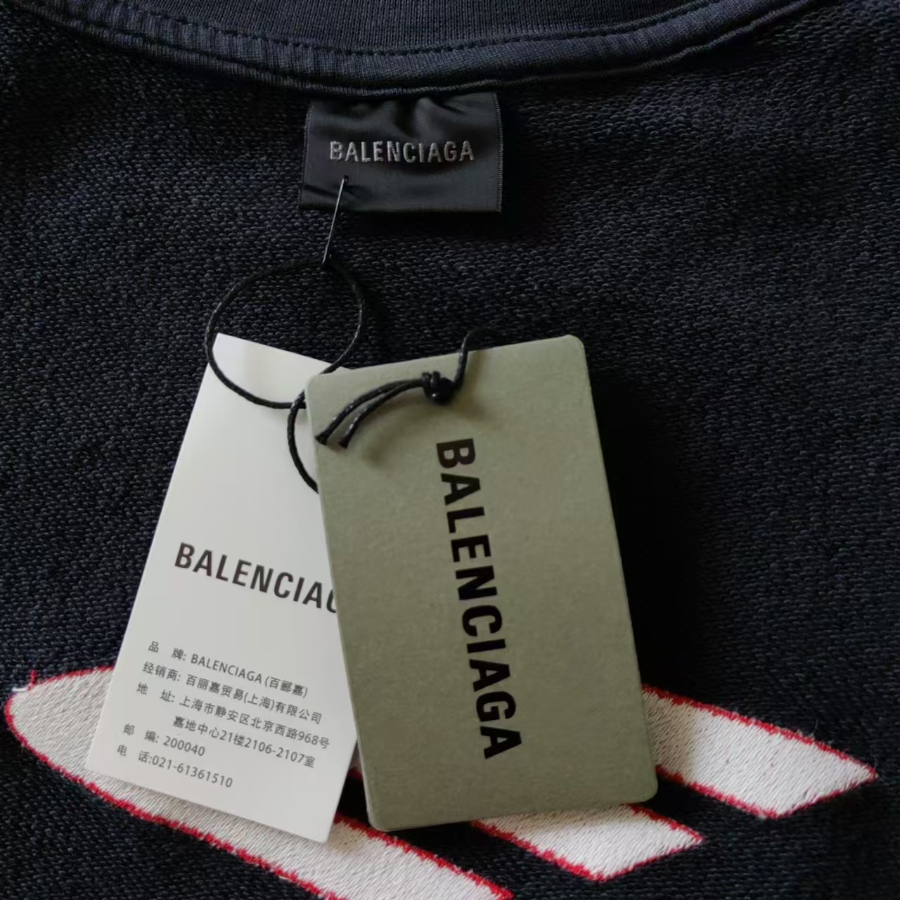 实拍细节图+尺码表 巴黎世家/Balenciaga 大M3m刺绣圆领卫衣