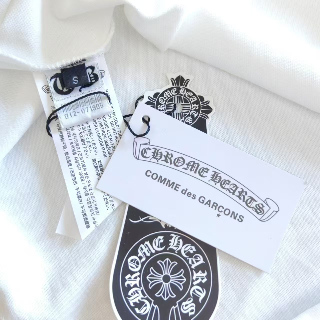 实拍细节图+尺码表 Chrome Hearts/克罗心 CH梵文马蹄印花撞色拼款插肩袖长袖