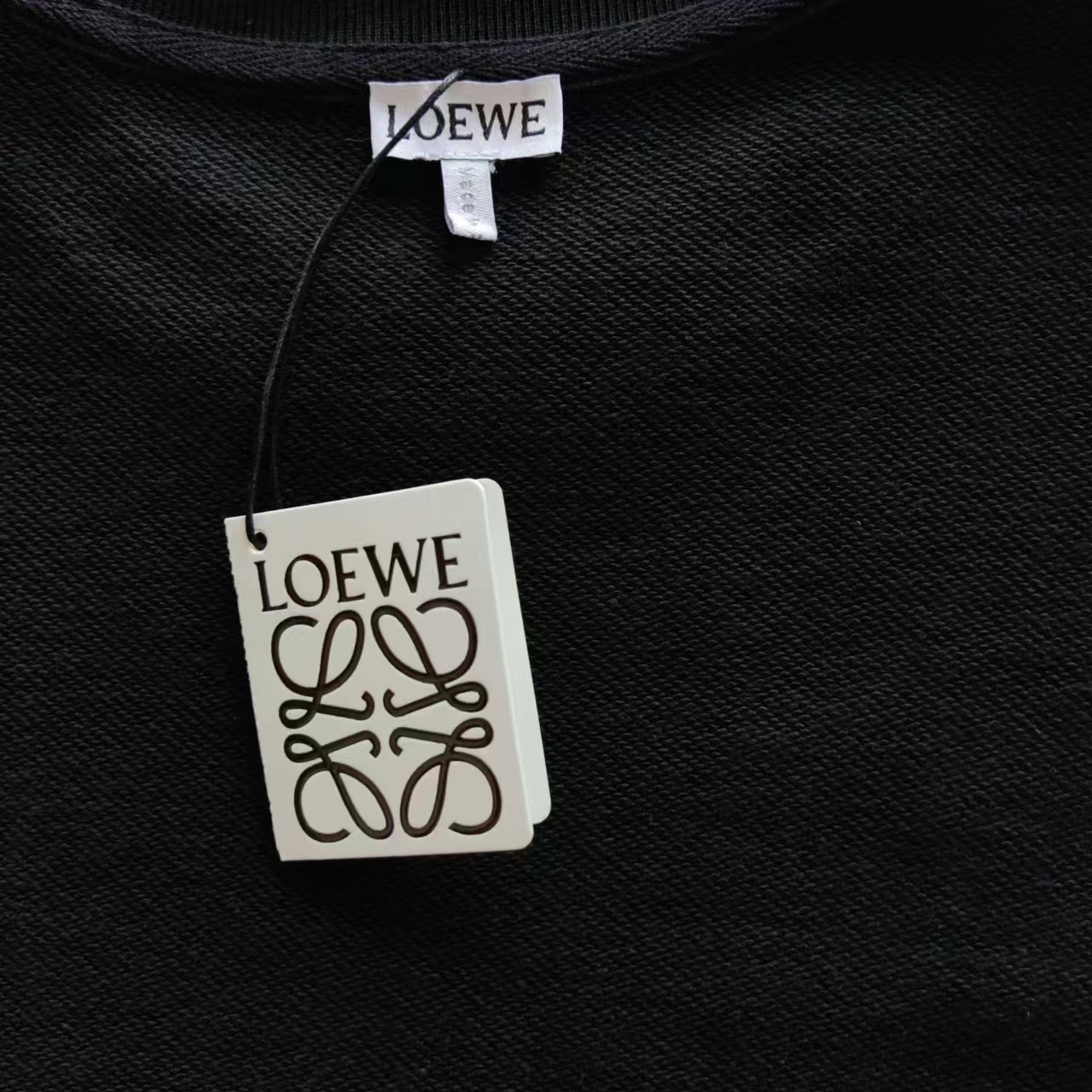 实拍细节图+尺码表 LOEWE 罗意威 字母刺绣花边织带LoGO标识圆领卫衣拉链外套