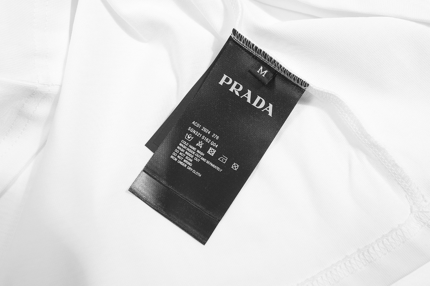 实拍细节图+尺码表 PRADA/普拉达2024FW新款口袋三角标情侣休闲长袖