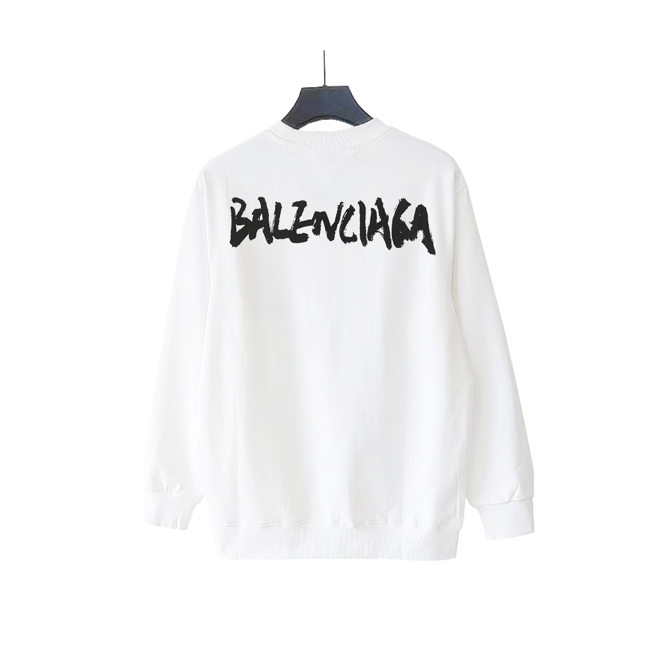 实拍细节图 +尺码表 Balenciaga X GUCCI 古驰 联名涂鸦印花圆领卫衣