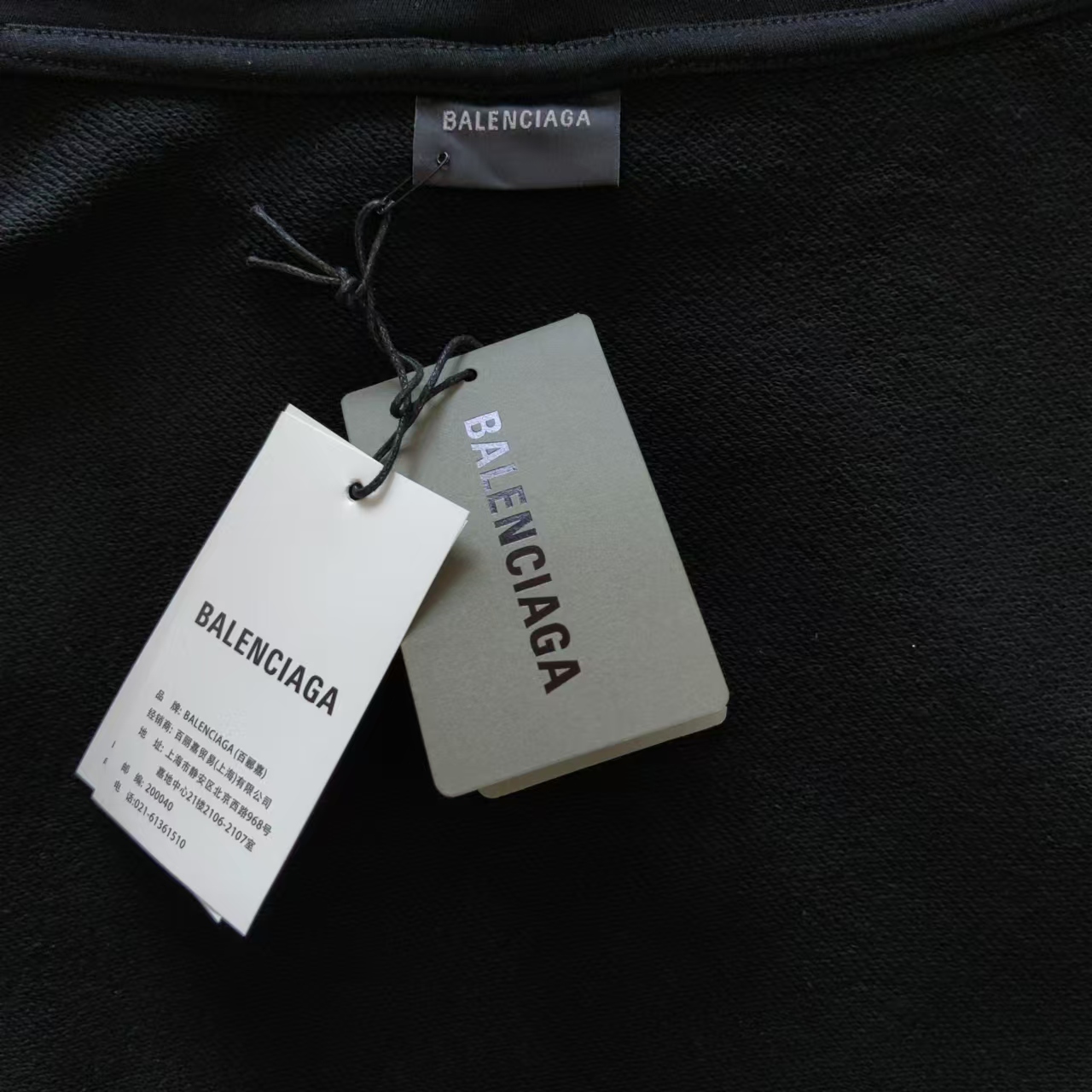 实拍细节图+尺码表 巴黎世家Balenciaga 前后双B水泥手绘连帽卫衣