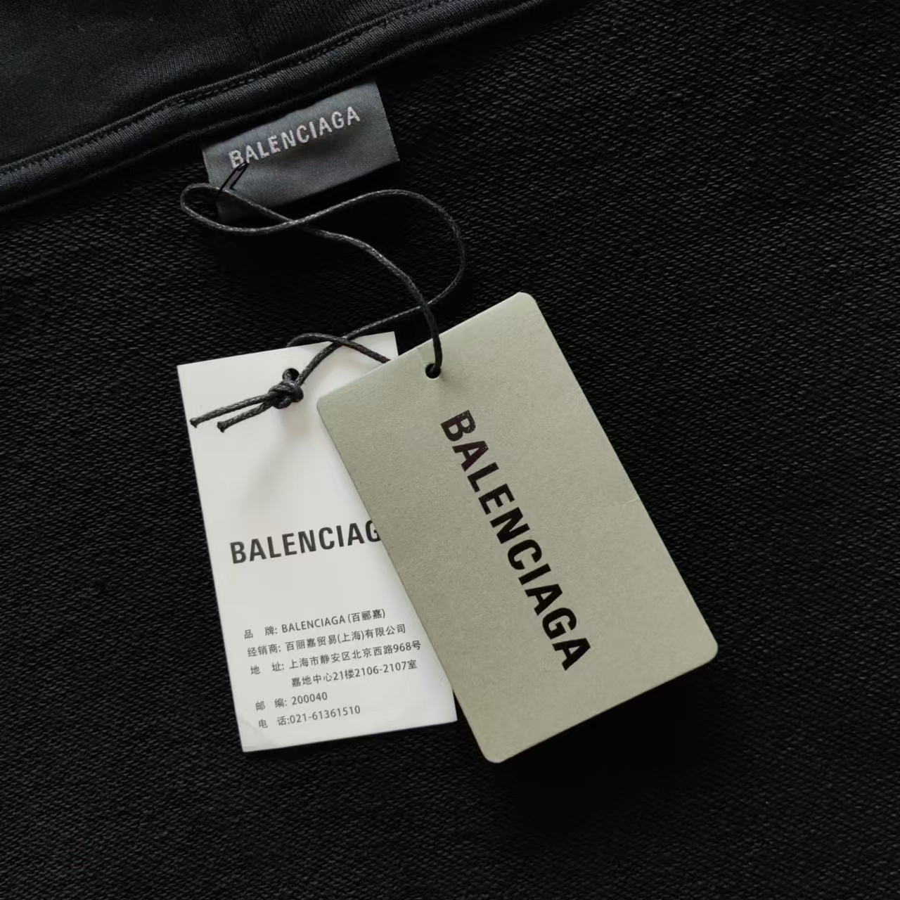 实拍细节图+尺码表 巴黎世家 Balenciaga 异形BB印花连帽卫衣