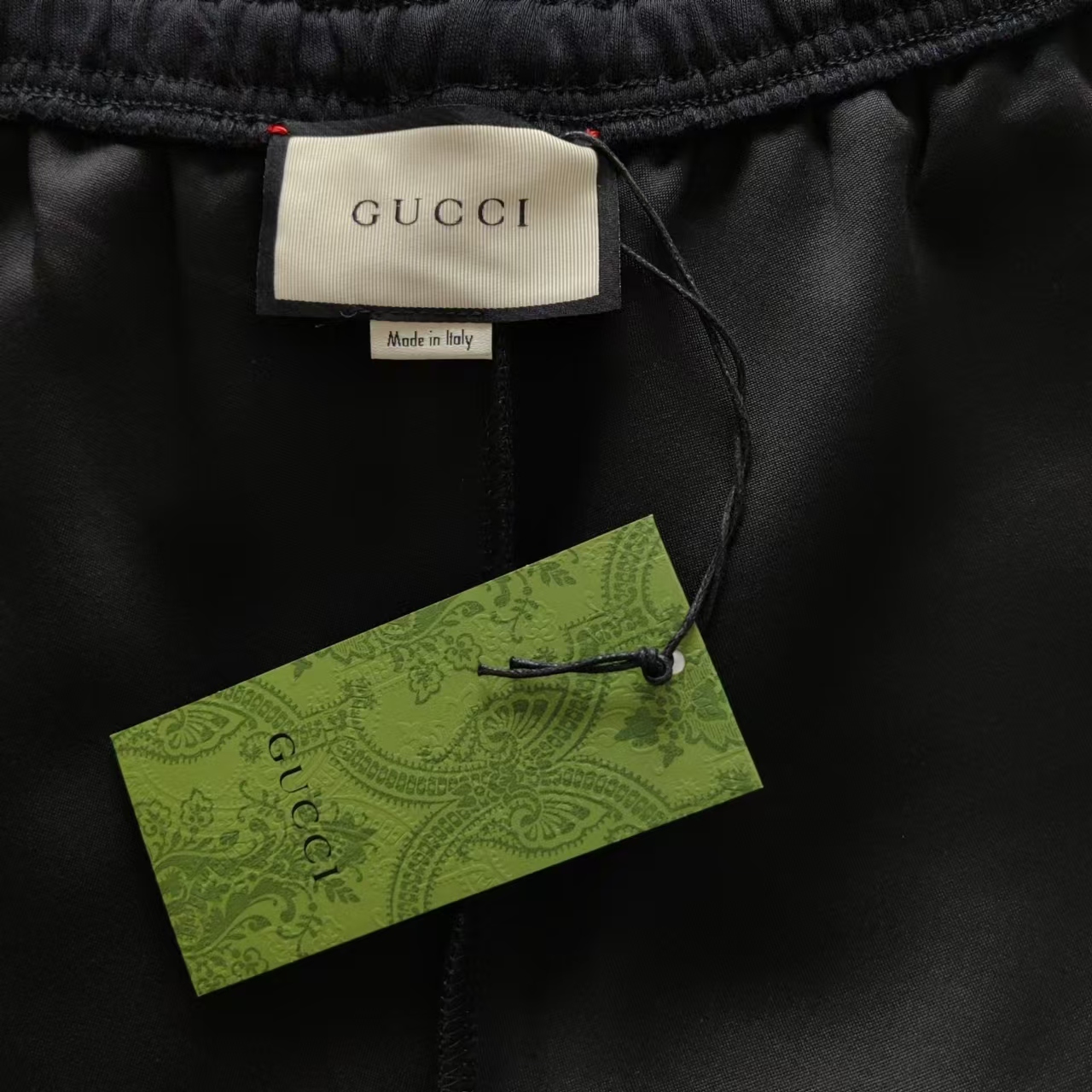 实拍细节图 +尺码表 GUCCI/古驰 经典蛇纹织带长裤