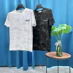 Dior Ropa Camiseta Negro Blanco Universal para hombres y mujeres Algodón Colección primavera – verano Manga corta