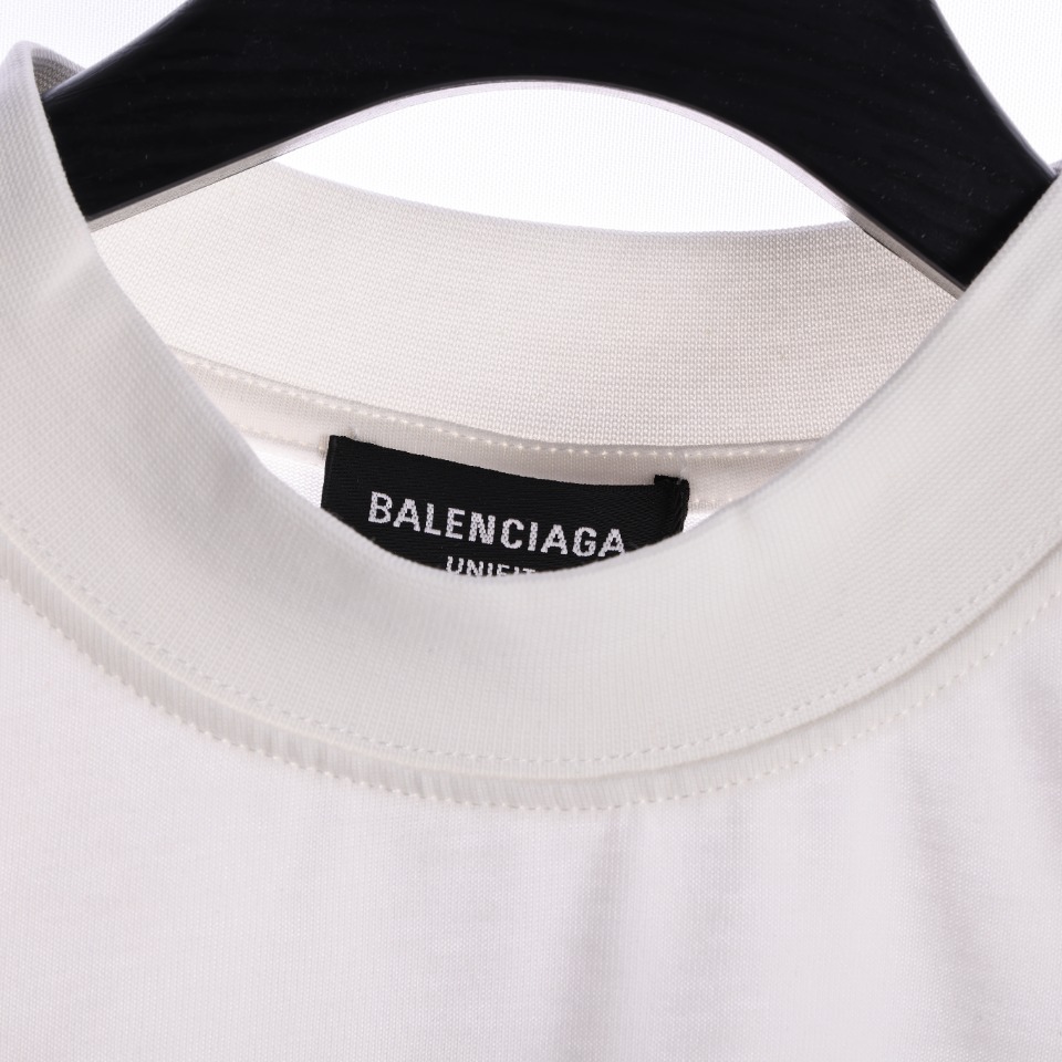 Balenciaga/巴黎世家BLCG 24ss可乐波浪印花短袖白色