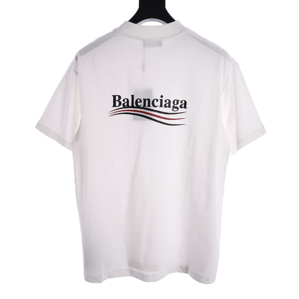 Balenciaga/巴黎世家BLCG 24ss可乐波浪印花短袖白色