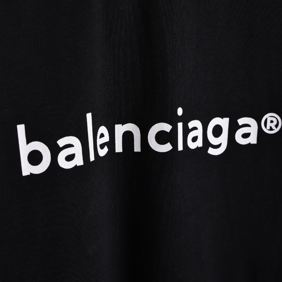 Balenciaga巴黎世家BLCG 24ss字母小R标印花短袖T恤