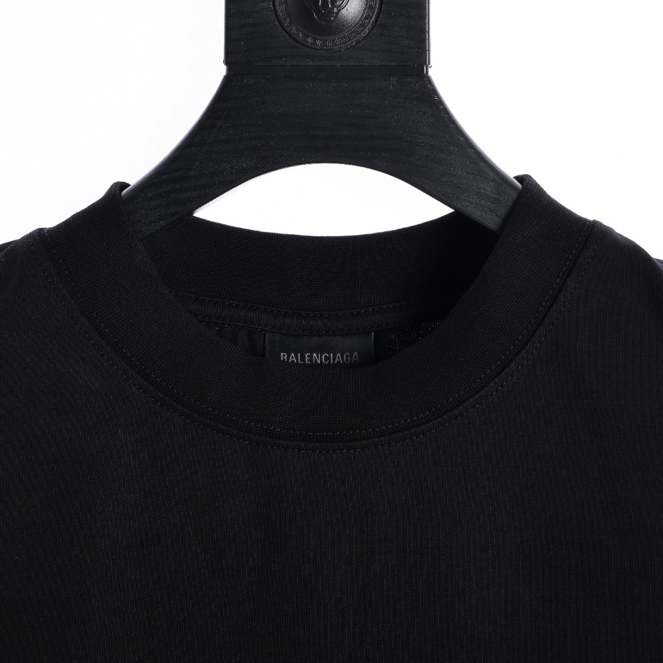 Balenciaga巴黎世家BLCG 24ss新款no logo 龟裂印花短袖T恤